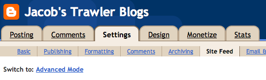 Blogspot header